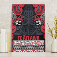Aotearoa Iwi Te ati Awa Canvas Wall Art Maori Wharenui House Tribal Pattern LT9 Without Frame Bright Red - Polynesian Pride