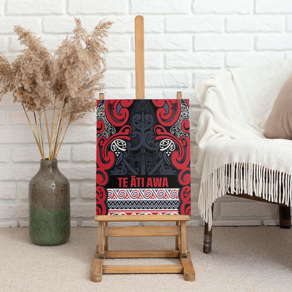 Aotearoa Iwi Te ati Awa Canvas Wall Art Maori Wharenui House Tribal Pattern LT9 - Polynesian Pride