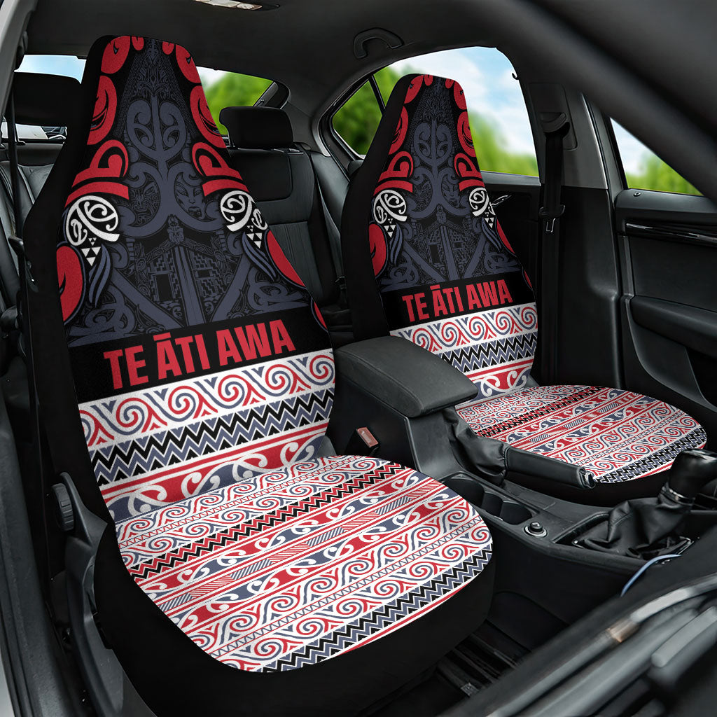 Aotearoa Iwi Te ati Awa Car Seat Cover Maori Wharenui House Tribal Pattern LT9 One Size Bright Red - Polynesian Pride