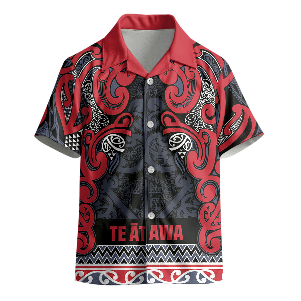 Aotearoa Iwi Te ati Awa Kid Hawaiian Shirt Maori Wharenui House Tribal Pattern LT9 - Polynesian Pride