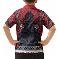 Aotearoa Iwi Te ati Awa Kid Hawaiian Shirt Maori Wharenui House Tribal Pattern LT9 - Polynesian Pride