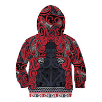 Aotearoa Iwi Te ati Awa Kid Hoodie Maori Wharenui House Tribal Pattern LT9 - Polynesian Pride