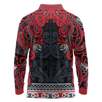 Aotearoa Iwi Te ati Awa Long Sleeve Polo Shirt Maori Wharenui House Tribal Pattern LT9 - Polynesian Pride