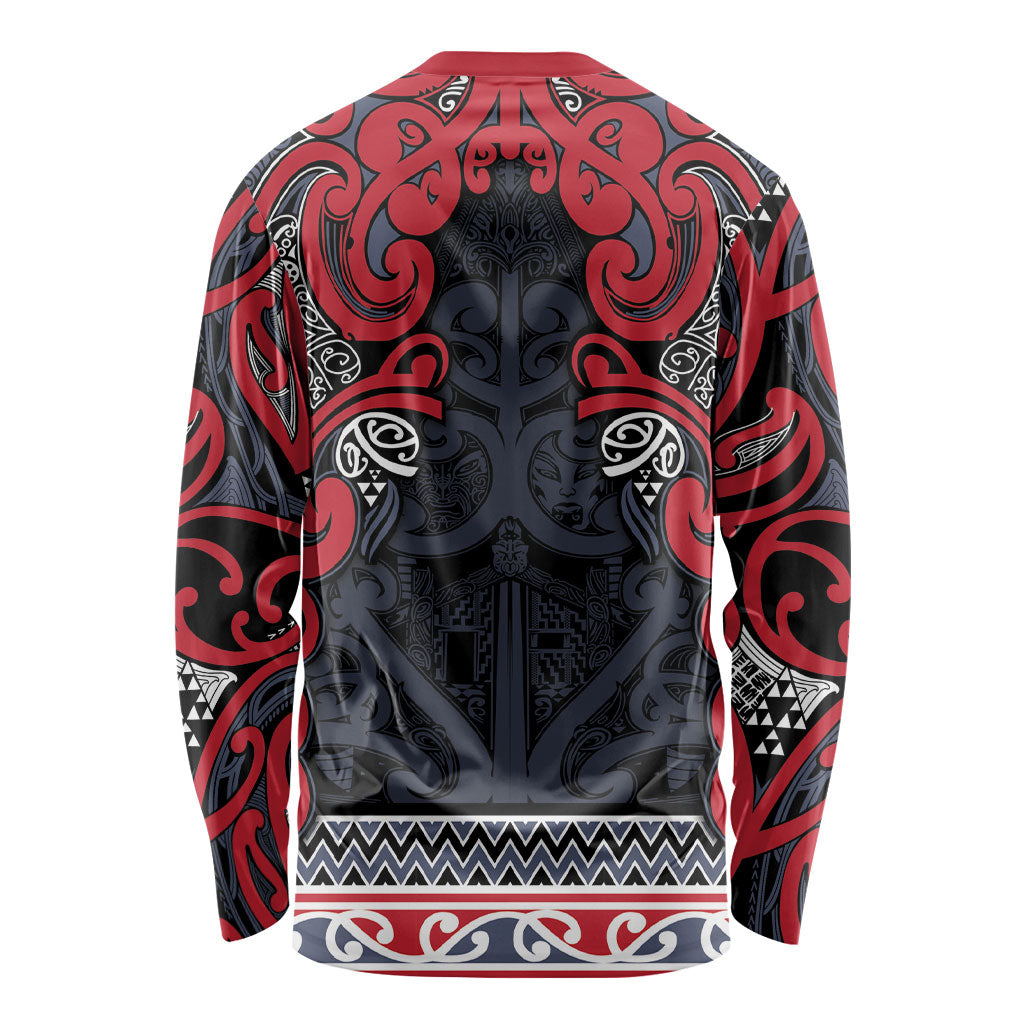 Aotearoa Iwi Te ati Awa Long Sleeve Shirt Maori Wharenui House Tribal Pattern LT9 - Polynesian Pride