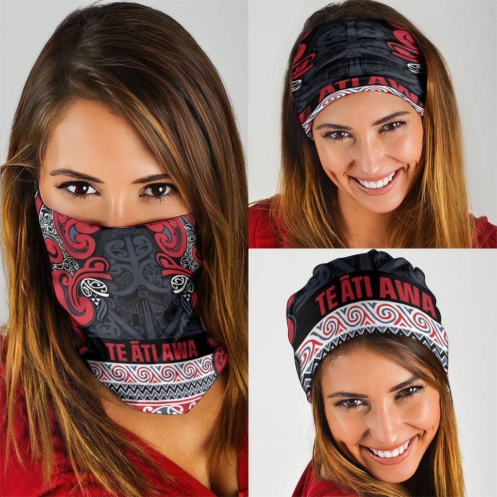 Aotearoa Iwi Te ati Awa Neck Gaiter Maori Wharenui House Tribal Pattern LT9 - Polynesian Pride