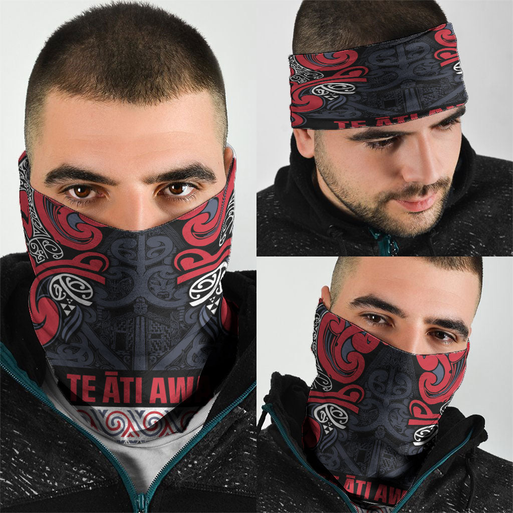 Aotearoa Iwi Te ati Awa Neck Gaiter Maori Wharenui House Tribal Pattern LT9 - Polynesian Pride