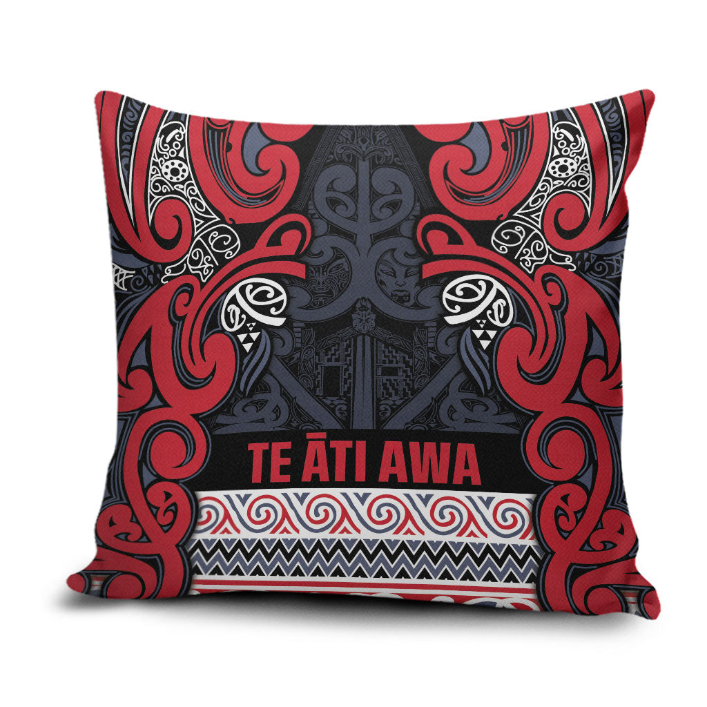 Aotearoa Iwi Te ati Awa Pillow Cover Maori Wharenui House Tribal Pattern LT9 Bright Red - Polynesian Pride