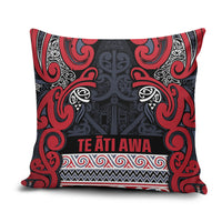 Aotearoa Iwi Te ati Awa Pillow Cover Maori Wharenui House Tribal Pattern LT9 Bright Red - Polynesian Pride