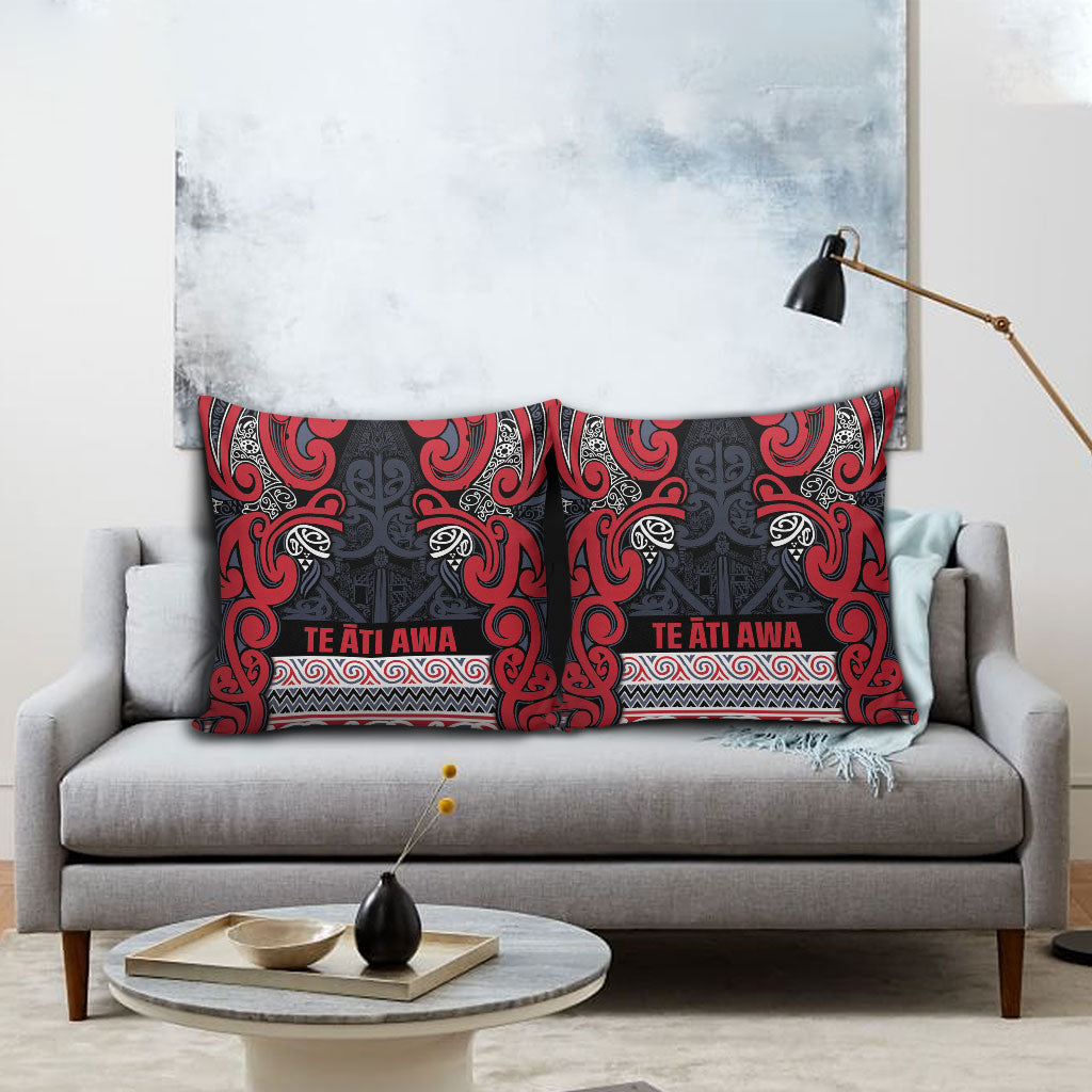 Aotearoa Iwi Te ati Awa Pillow Cover Maori Wharenui House Tribal Pattern LT9 - Polynesian Pride