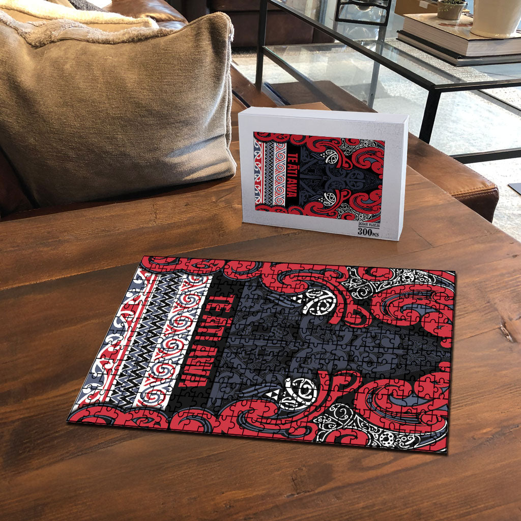 Aotearoa Iwi Te ati Awa Puzzle Maori Wharenui House Tribal Pattern LT9 - Polynesian Pride