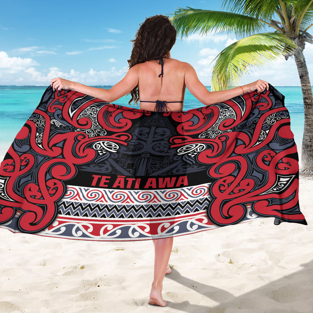 Aotearoa Iwi Te ati Awa Sarong Maori Wharenui House Tribal Pattern LT9 - Polynesian Pride