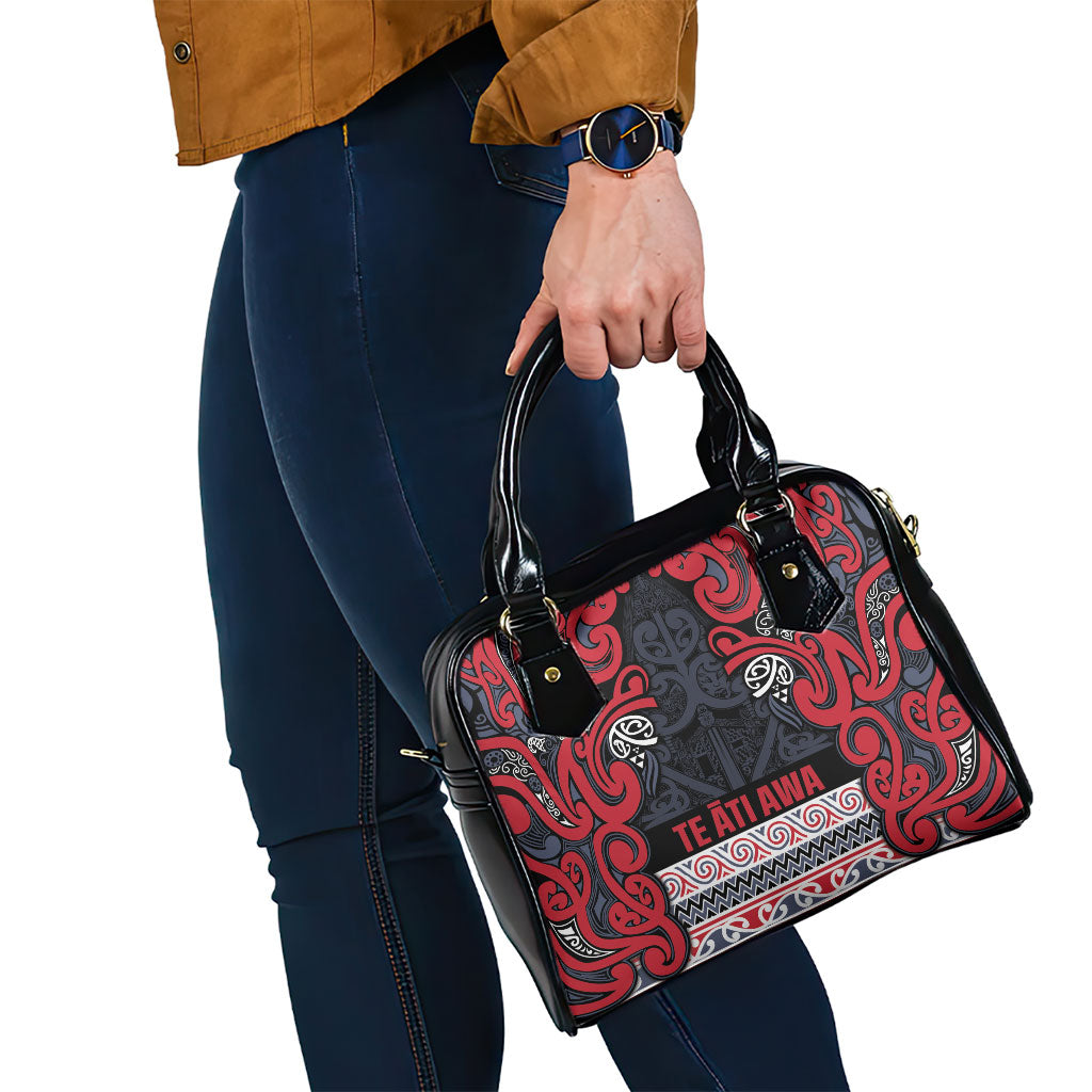 Aotearoa Iwi Te ati Awa Shoulder Handbag Maori Wharenui House Tribal Pattern LT9 - Polynesian Pride