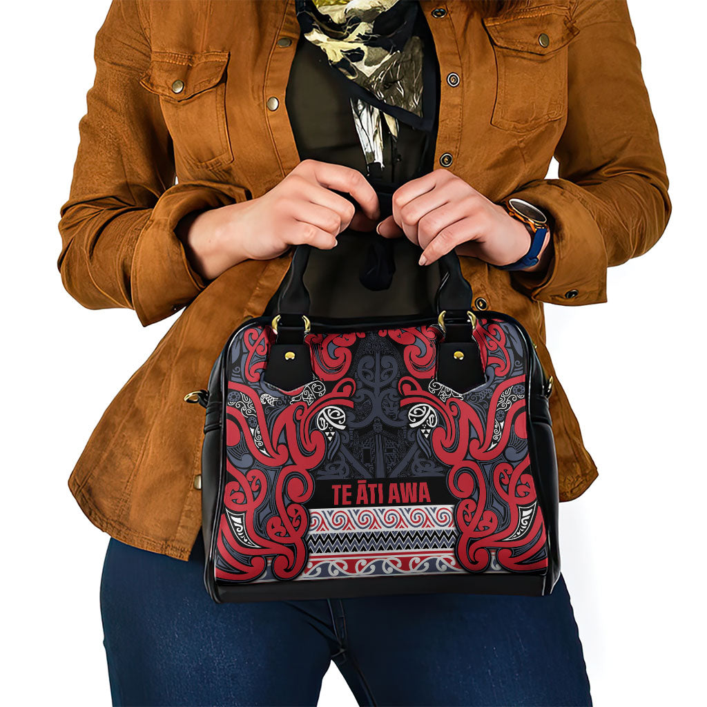 Aotearoa Iwi Te ati Awa Shoulder Handbag Maori Wharenui House Tribal Pattern LT9 - Polynesian Pride