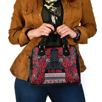Aotearoa Iwi Te ati Awa Shoulder Handbag Maori Wharenui House Tribal Pattern LT9 - Polynesian Pride