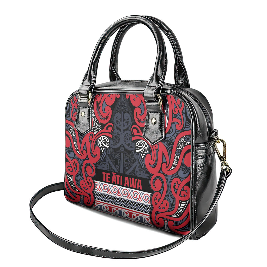 Aotearoa Iwi Te ati Awa Shoulder Handbag Maori Wharenui House Tribal Pattern LT9 - Polynesian Pride