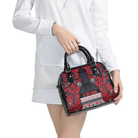 Aotearoa Iwi Te ati Awa Shoulder Handbag Maori Wharenui House Tribal Pattern LT9 - Polynesian Pride