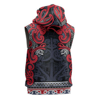 Aotearoa Iwi Te ati Awa Sleeveless Hoodie Maori Wharenui House Tribal Pattern LT9 - Polynesian Pride
