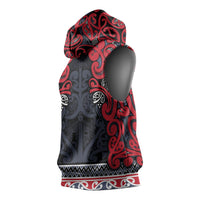 Aotearoa Iwi Te ati Awa Sleeveless Hoodie Maori Wharenui House Tribal Pattern LT9 - Polynesian Pride