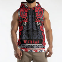 Aotearoa Iwi Te ati Awa Sleeveless Hoodie Maori Wharenui House Tribal Pattern LT9 - Polynesian Pride