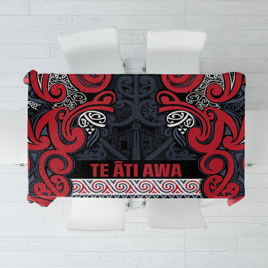 Aotearoa Iwi Te ati Awa Tablecloth Maori Wharenui House Tribal Pattern