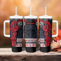 Aotearoa Iwi Te ati Awa Tumbler With Handle Maori Wharenui House Tribal Pattern LT9 - Polynesian Pride