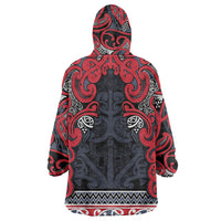 Aotearoa Iwi Te ati Awa Wearable Blanket Hoodie Maori Wharenui House Tribal Pattern LT9 - Polynesian Pride