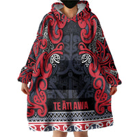 Aotearoa Iwi Te ati Awa Wearable Blanket Hoodie Maori Wharenui House Tribal Pattern LT9 - Polynesian Pride