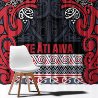 Aotearoa Iwi Te ati Awa Window Curtain Maori Wharenui House Tribal Pattern LT9 - Polynesian Pride