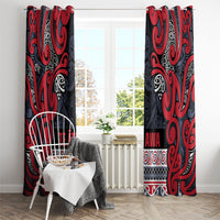 Aotearoa Iwi Te ati Awa Window Curtain Maori Wharenui House Tribal Pattern LT9 - Polynesian Pride