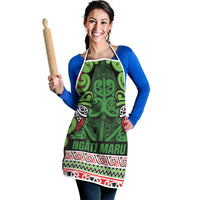 Aotearoa Iwi Ngati Maru Hauraki Apron Maori Wharenui House Tribal Pattern LT9 - Polynesian Pride