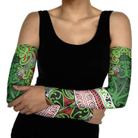Aotearoa Iwi Ngati Maru Hauraki Arm Sleeves Maori Wharenui House Tribal Pattern LT9 - Polynesian Pride