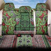 Aotearoa Iwi Ngati Maru Hauraki Back Car Seat Cover Maori Wharenui House Tribal Pattern LT9 One Size Green Red - Polynesian Pride