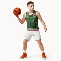 Aotearoa Iwi Ngati Maru Hauraki Basketball Jersey Maori Wharenui House Tribal Pattern LT9 - Polynesian Pride