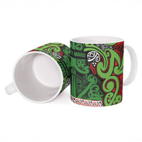 Aotearoa Iwi Ngati Maru Hauraki Ceramic Mug Maori Wharenui House Tribal Pattern LT9 - Polynesian Pride