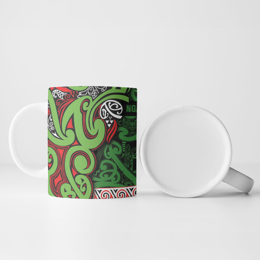 Aotearoa Iwi Ngati Maru Hauraki Ceramic Mug Maori Wharenui House Tribal Pattern LT9 - Polynesian Pride