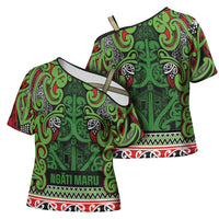 Aotearoa Iwi Ngati Maru Hauraki Cross Shoulder Shirt Maori Wharenui House Tribal Pattern LT9 - Polynesian Pride