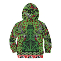 Aotearoa Iwi Ngati Maru Hauraki Kid Hoodie Maori Wharenui House Tribal Pattern LT9 - Polynesian Pride