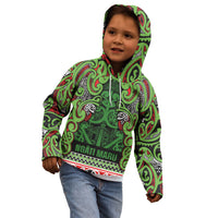 Aotearoa Iwi Ngati Maru Hauraki Kid Hoodie Maori Wharenui House Tribal Pattern LT9 - Polynesian Pride
