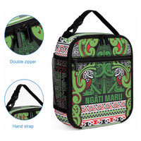 Aotearoa Iwi Ngati Maru Hauraki Lunch Bag Maori Wharenui House Tribal Pattern