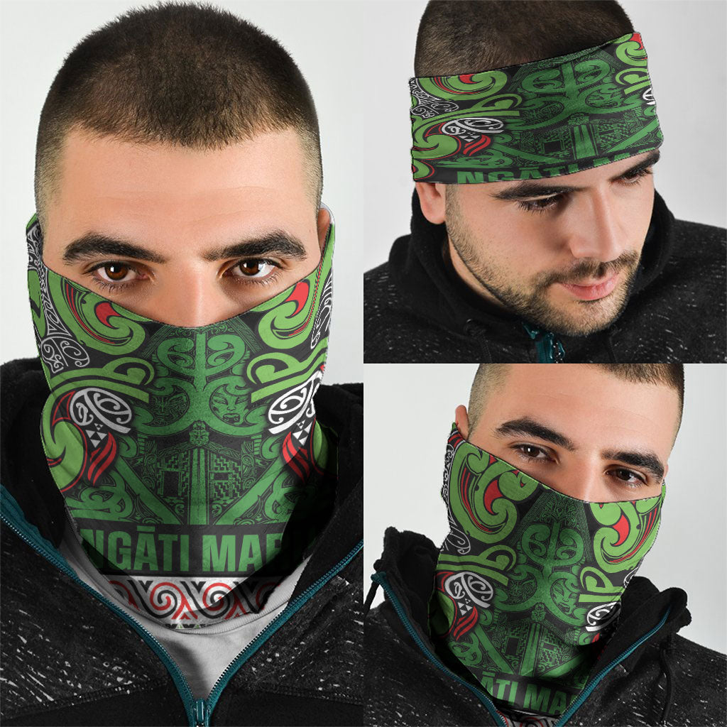 Aotearoa Iwi Ngati Maru Hauraki Neck Gaiter Maori Wharenui House Tribal Pattern LT9 - Polynesian Pride