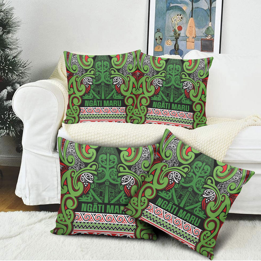Aotearoa Iwi Ngati Maru Hauraki Pillow Cover Maori Wharenui House Tribal Pattern LT9 - Polynesian Pride
