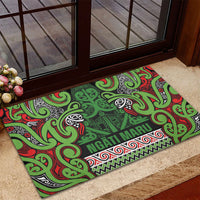 Aotearoa Iwi Ngati Maru Hauraki Rubber Doormat Maori Wharenui House Tribal Pattern LT9 - Polynesian Pride