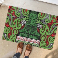 Aotearoa Iwi Ngati Maru Hauraki Rubber Doormat Maori Wharenui House Tribal Pattern LT9 - Polynesian Pride
