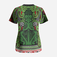 Aotearoa Iwi Ngati Maru Hauraki Scrub Top Maori Wharenui House Tribal Pattern LT9 - Polynesian Pride