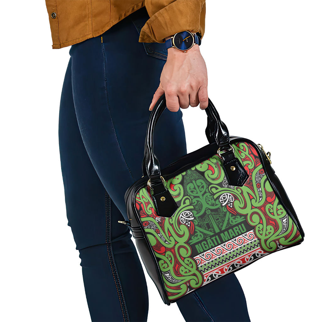 Aotearoa Iwi Ngati Maru Hauraki Shoulder Handbag Maori Wharenui House Tribal Pattern LT9 - Polynesian Pride