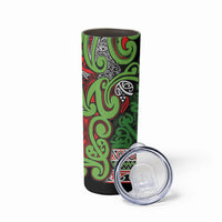 Aotearoa Iwi Ngati Maru Hauraki Skinny Tumbler Maori Wharenui House Tribal Pattern LT9 - Polynesian Pride