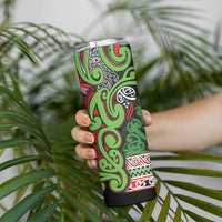 Aotearoa Iwi Ngati Maru Hauraki Skinny Tumbler Maori Wharenui House Tribal Pattern LT9 - Polynesian Pride