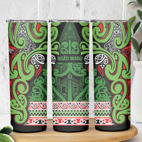Aotearoa Iwi Ngati Maru Hauraki Skinny Tumbler Maori Wharenui House Tribal Pattern LT9 - Polynesian Pride