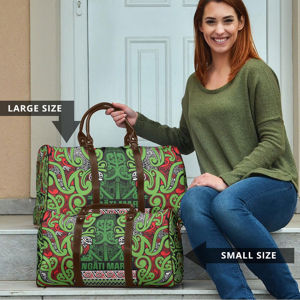 Aotearoa Iwi Ngati Maru Hauraki Travel Bag Maori Wharenui House Tribal Pattern LT9 - Polynesian Pride