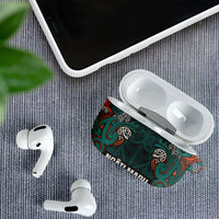 Aotearoa Iwi Ngāti Maru Taranaki AirPods Case Maori Wharenui House Tribal Pattern LT9 - Polynesian Pride